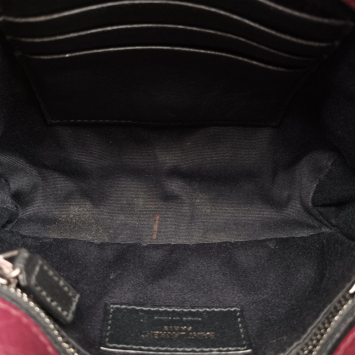 Pre-owned Yves Saint Laurent Niki Burgundy Leather 583103 shoulderbag | stylenewstar