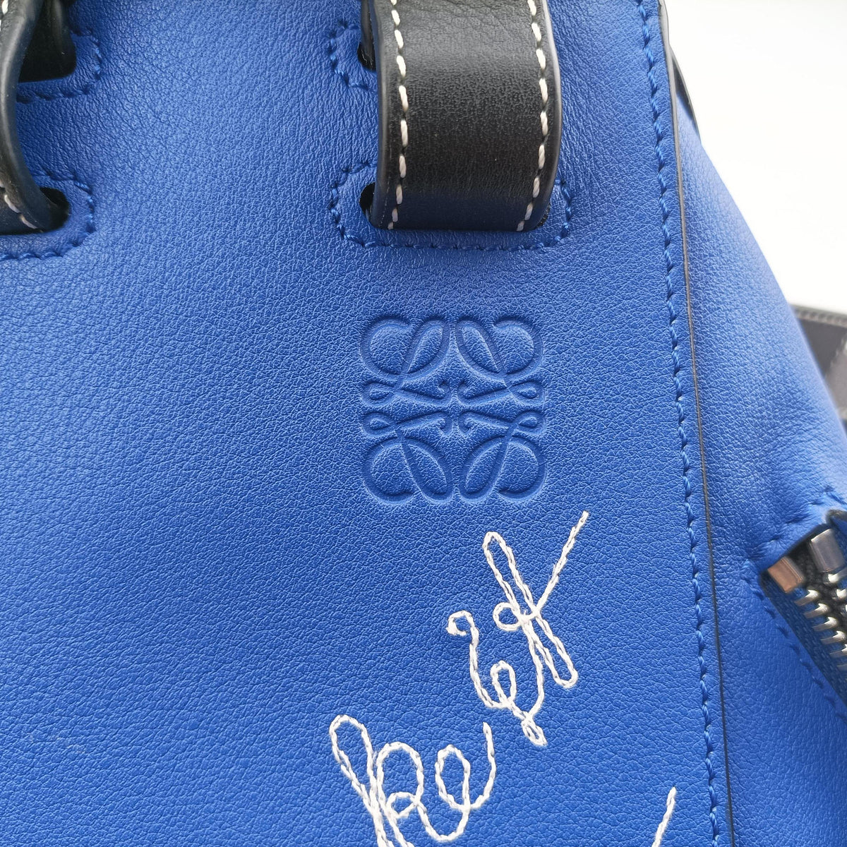 Secondhand Loewe Hammock Blue leather  shoulderbag | stylenewstar