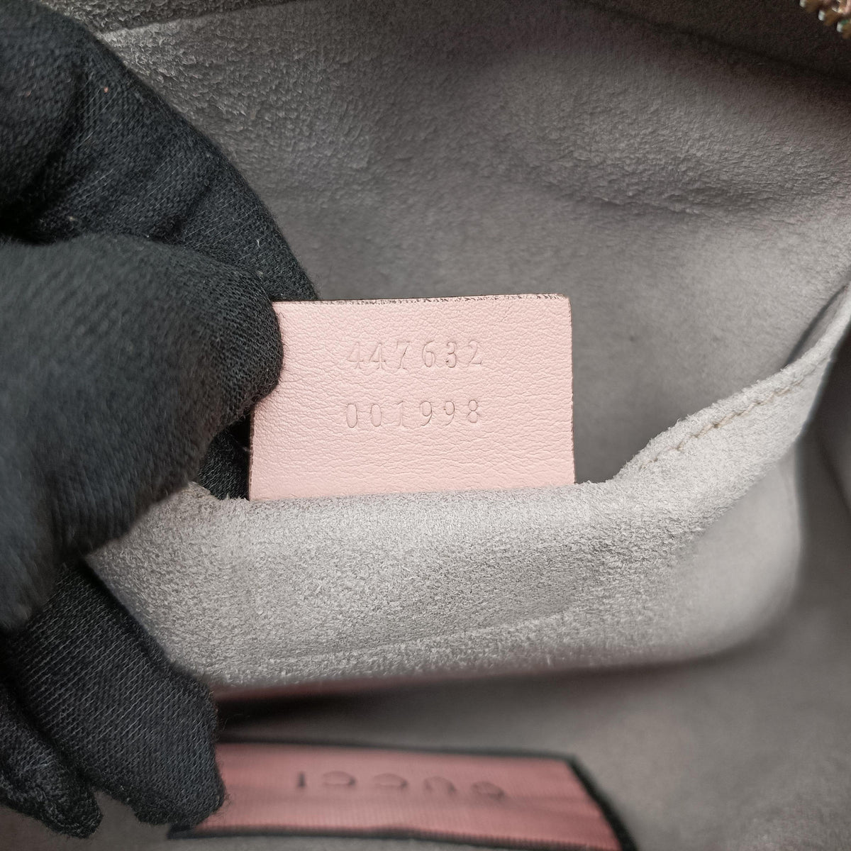 Pre-owned Gucci GG Marmont Pink Leather 447632 shoulderbag | stylenewstar