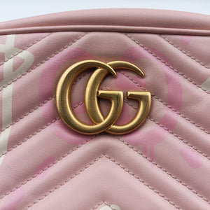Pre-owned Gucci GG Marmont Pink Leather 447632 shoulderbag | stylenewstar