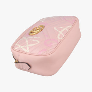 Pre-owned Gucci GG Marmont Pink Leather 447632 shoulderbag | stylenewstar