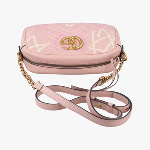 Pre-owned Gucci GG Marmont Pink Leather 447632 shoulderbag | stylenewstar