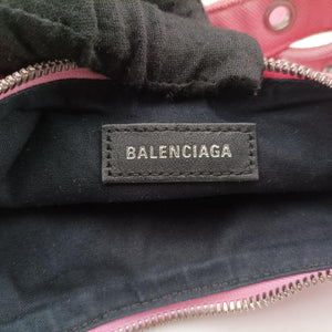 Pre-owned Balenciaga Le Cagole mini Pink cloth  shoulderbag | stylenewstar