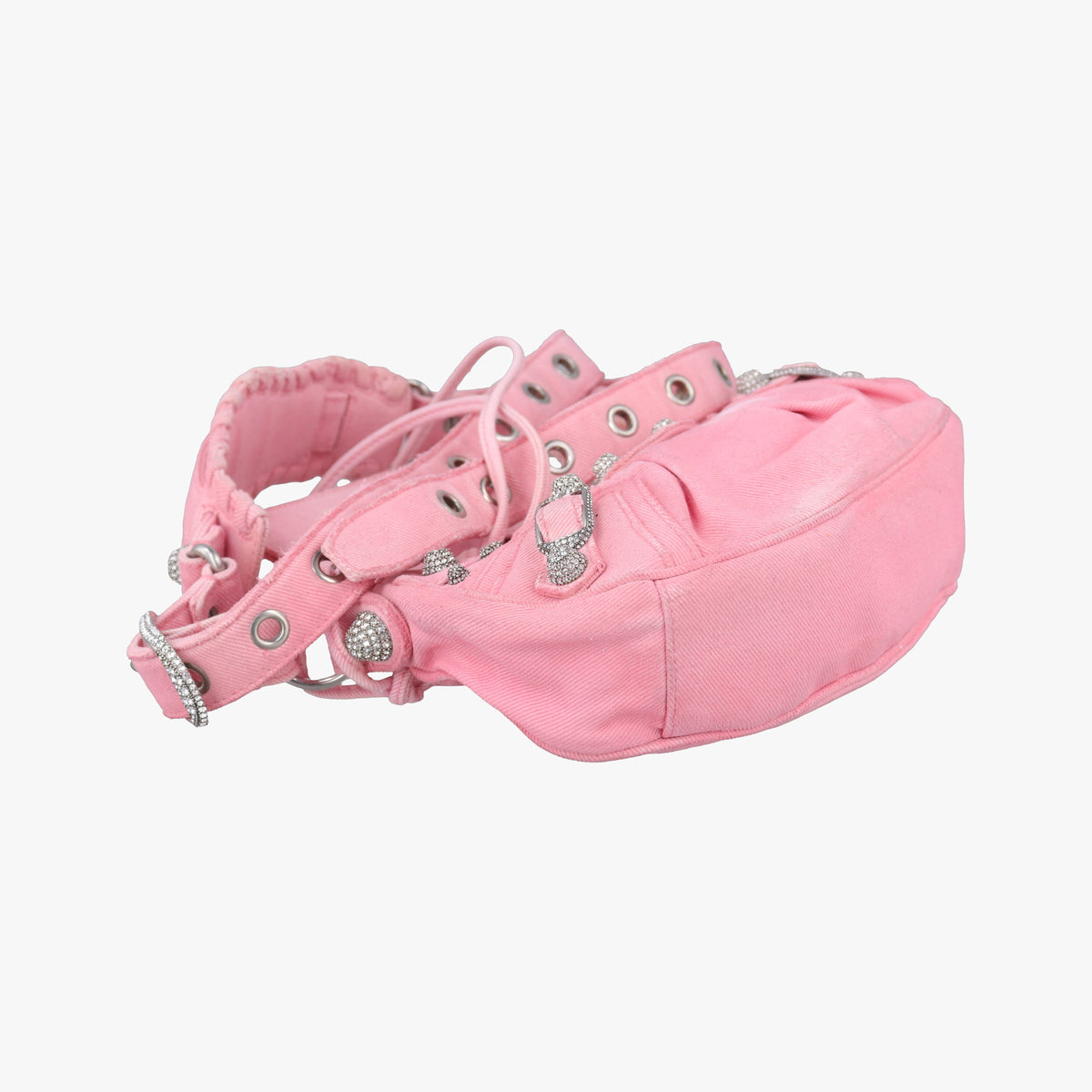 Pre-owned Balenciaga Le Cagole mini Pink cloth  shoulderbag | stylenewstar