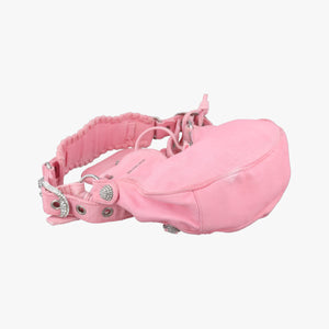 Pre-owned Balenciaga Le Cagole mini Pink cloth  shoulderbag | stylenewstar