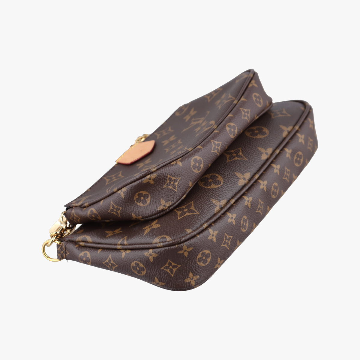 Pre-owned Louis Vuitton Multipochette Accessoires Brown x Rose Claire Monogram canvas M44840 shoulderbag | stylenewstar