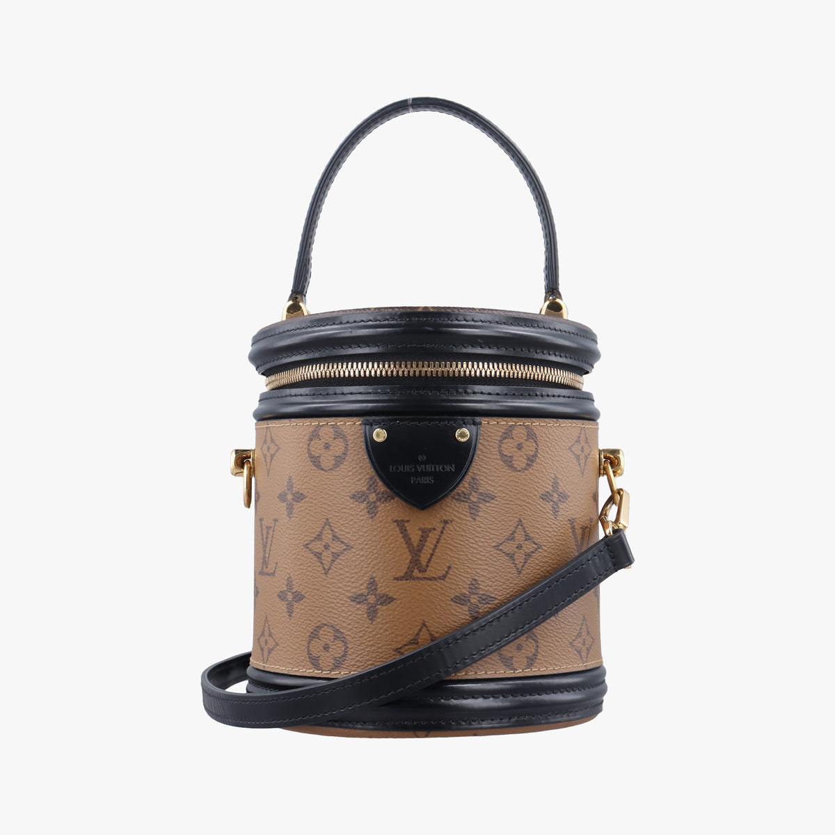 Pre-owned Louis Vuitton Cannes Brown × Black Monogram Reverse M43986 shoulderbag | stylenewstar