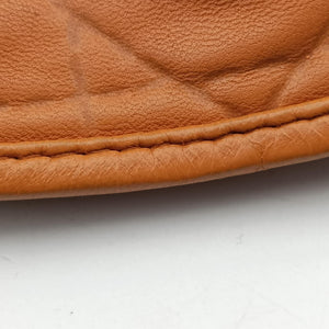 Pre-owned Christian Dior Soft Lady Dior Cannage Orange Lambskin  shoulderbag | stylenewstar