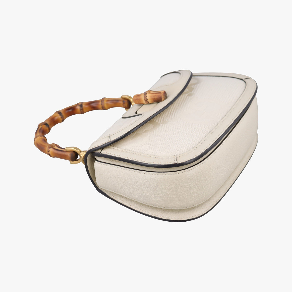 Vintage Gucci New Bamboo White canvas×leather 675797 shoulderbag | stylenewstar