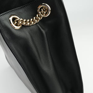 Pre-owned Gucci Emily Black Leather 295403 shoulderbag | stylenewstar