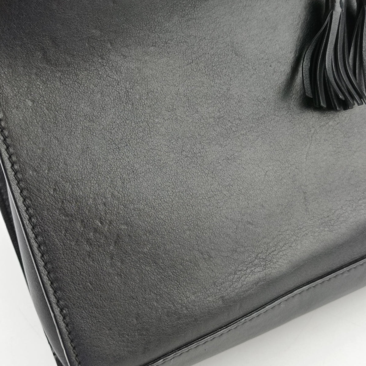 Pre-owned Gucci Emily Black Leather 295403 shoulderbag | stylenewstar