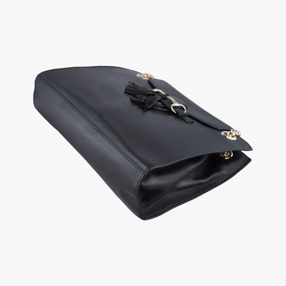 Pre-owned Gucci Emily Black Leather 295403 shoulderbag | stylenewstar