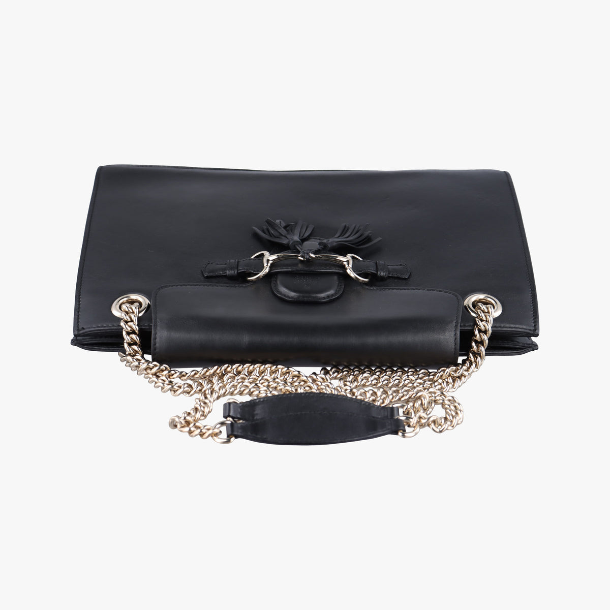 Pre-owned Gucci Emily Black Leather 295403 shoulderbag | stylenewstar