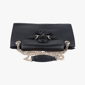 Pre-owned Gucci Emily Black Leather 295403 shoulderbag | stylenewstar