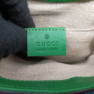 Pre-owned Gucci Nubuck Tigrette Chain Green suede 290684 shoulderbag | stylenewstar