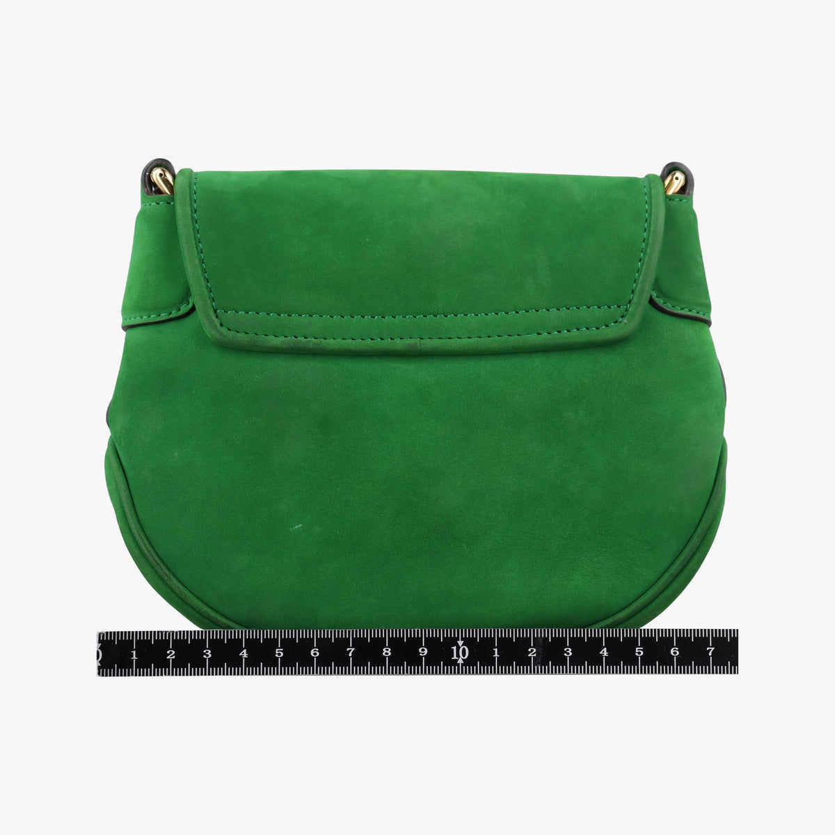 Pre-owned Gucci Nubuck Tigrette Chain Green suede 290684 shoulderbag | stylenewstar