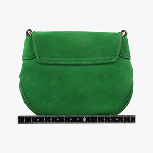 Pre-owned Gucci Nubuck Tigrette Chain Green suede 290684 shoulderbag | stylenewstar