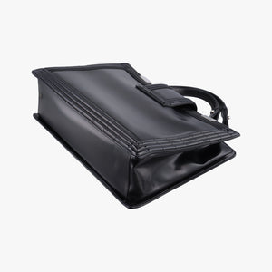 Pre-owned Chanel Jetsetter Boy Shopping Tote Black Leather A67019 shoulderbag | stylenewstar