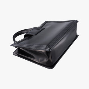 Pre-owned Chanel Jetsetter Boy Shopping Tote Black Leather A67019 shoulderbag | stylenewstar