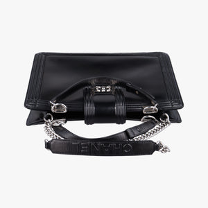 Pre-owned Chanel Jetsetter Boy Shopping Tote Black Leather A67019 shoulderbag | stylenewstar