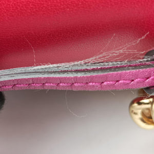 Pre-owned Gucci Padlock Beige×red×pink PVC coated canvas×Leather 409487 shoulderbag | stylenewstar