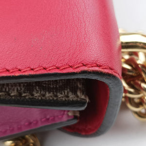 Pre-owned Gucci Padlock Beige×red×pink PVC coated canvas×Leather 409487 shoulderbag | stylenewstar