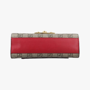 Pre-owned Gucci Padlock Beige×red×pink PVC coated canvas×Leather 409487 shoulderbag | stylenewstar
