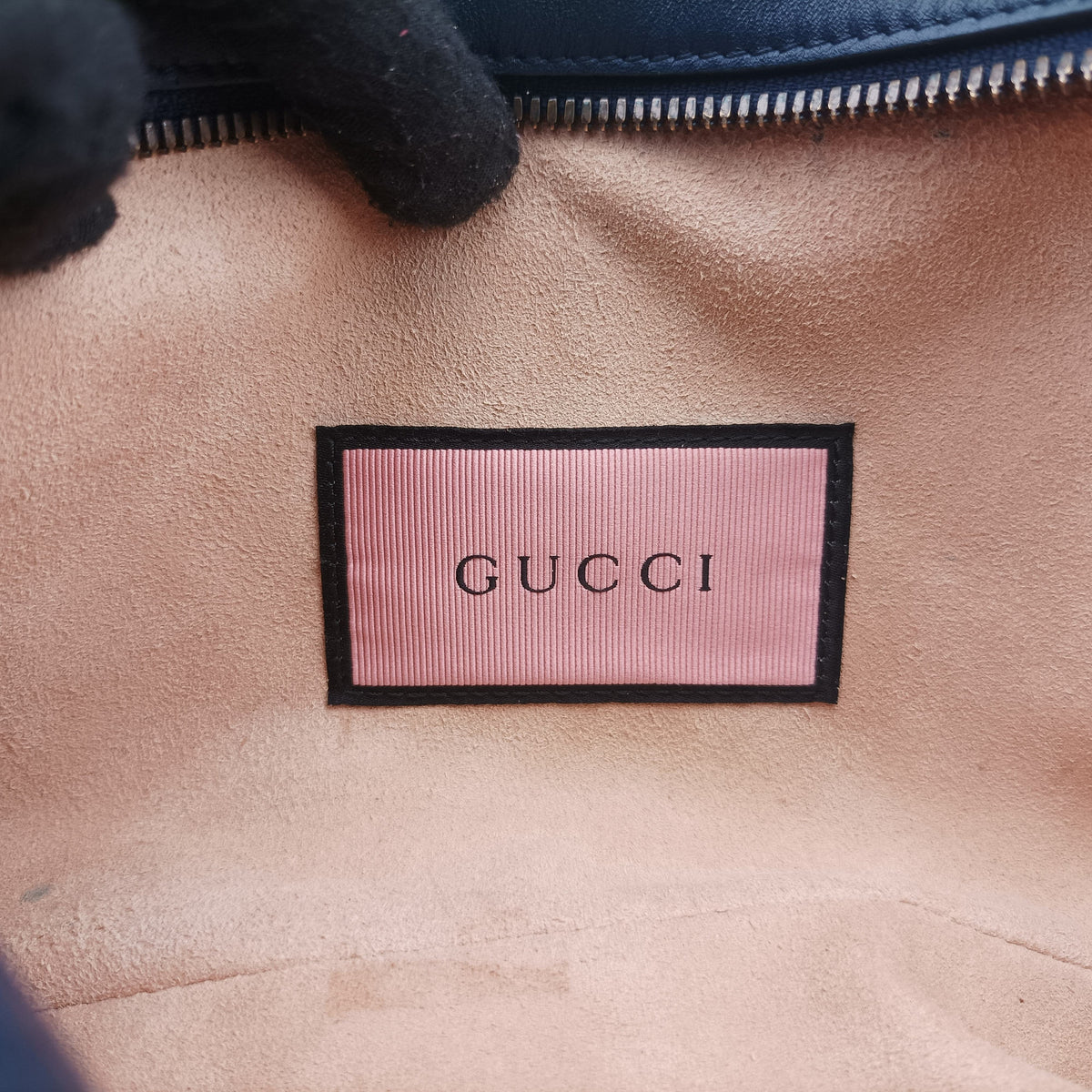 Pre-owned Gucci GG Marmont Navy×Multicolour Leather 447632 shoulderbag | stylenewstar