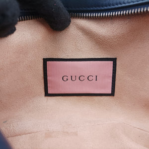 Pre-owned Gucci GG Marmont Navy×Multicolour Leather 447632 shoulderbag | stylenewstar