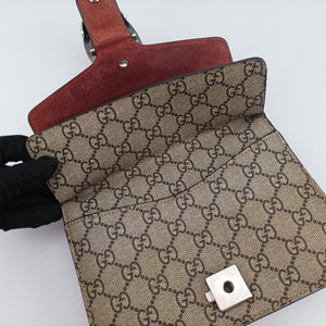 Pre-owned Gucci Dionysus beige×red×multicolor PVC coated canvas × suede 421970 shoulderbag | stylenewstar