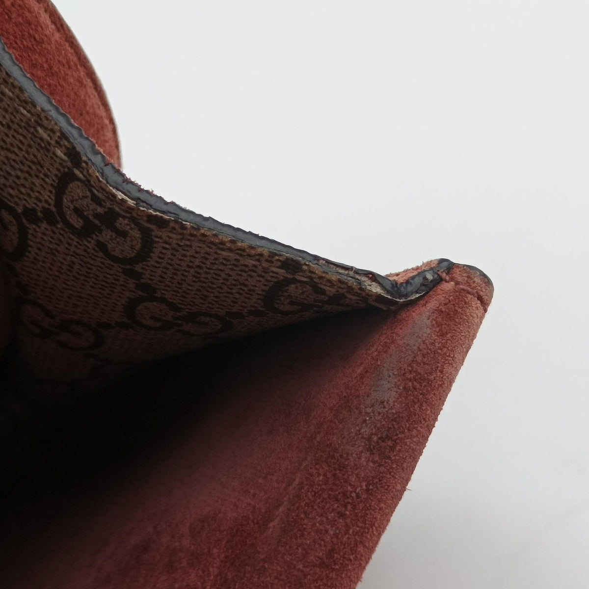 Pre-owned Gucci Dionysus beige×red×multicolor PVC coated canvas × suede 421970 shoulderbag | stylenewstar