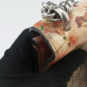 Pre-owned Gucci Dionysus beige×red×multicolor PVC coated canvas × suede 421970 shoulderbag | stylenewstar