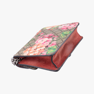 Pre-owned Gucci Dionysus beige×red×multicolor PVC coated canvas × suede 421970 shoulderbag | stylenewstar