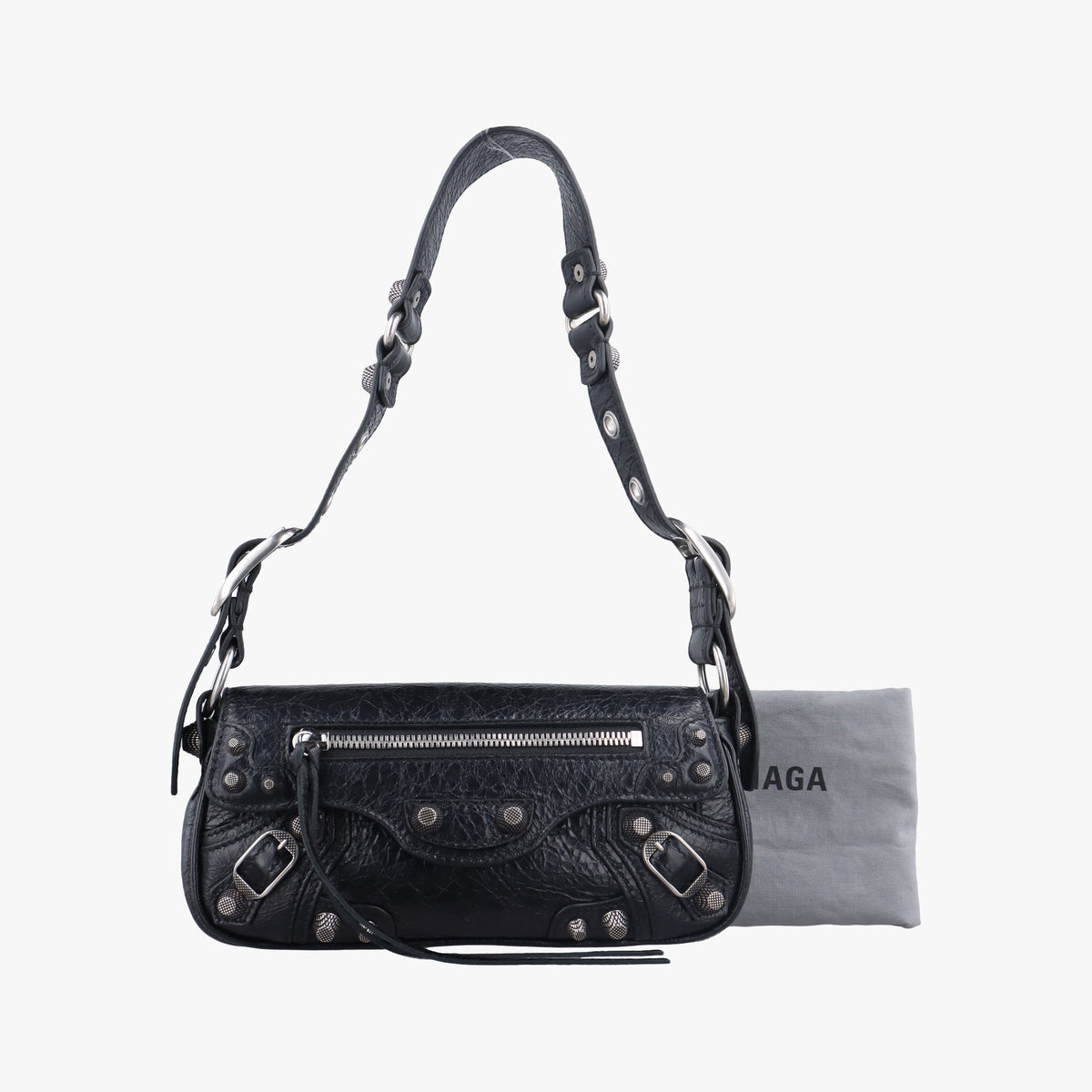 Pre-owned Balenciaga Le Cagole Black lambskin 771640 shoulderbag | stylenewstar