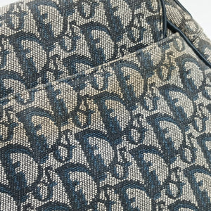 Pre-owned Christian Dior Saddle Navy Jacquard  handbag | stylenewstar