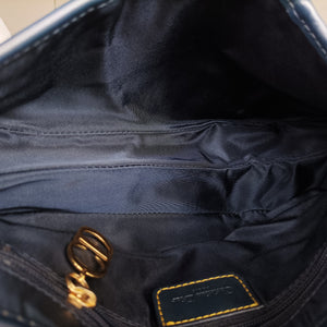 Pre-owned Christian Dior Saddle Navy Jacquard  handbag | stylenewstar