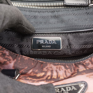 Secondhand Prada Tessuto Print Boston Multicolour Nylonｘ leather  handbag | stylenewstar