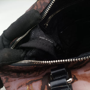Secondhand Prada Tessuto Print Boston Multicolour Nylonｘ leather  handbag | stylenewstar