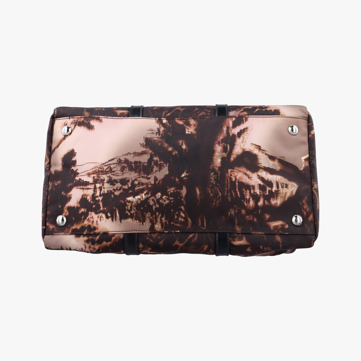 Secondhand Prada Tessuto Print Boston Multicolour Nylonｘ leather  handbag | stylenewstar
