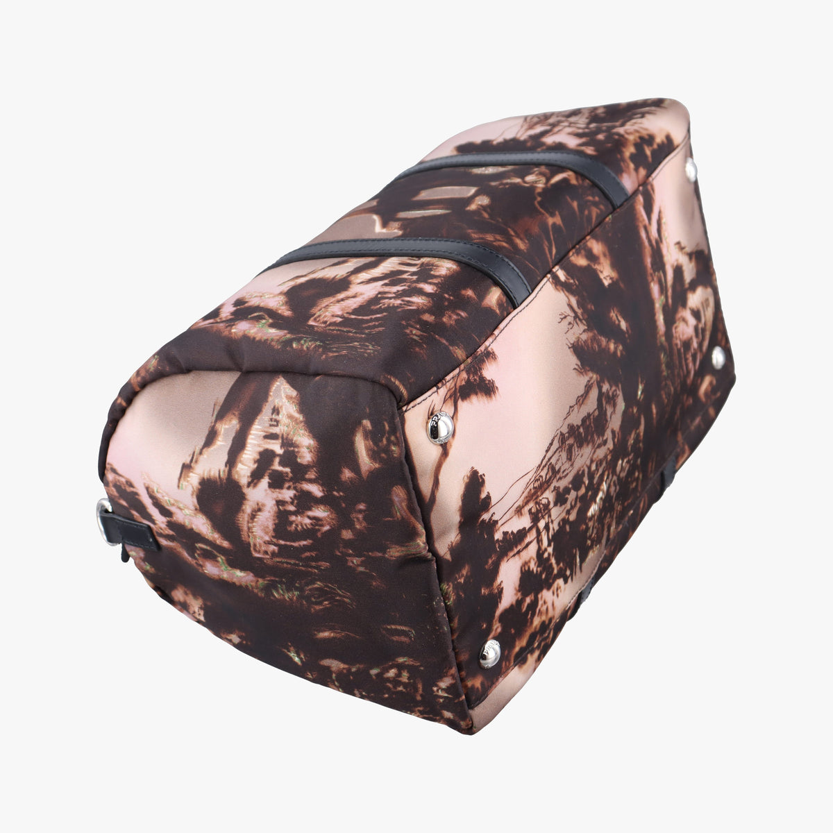 Secondhand Prada Tessuto Print Boston Multicolour Nylonｘ leather  handbag | stylenewstar