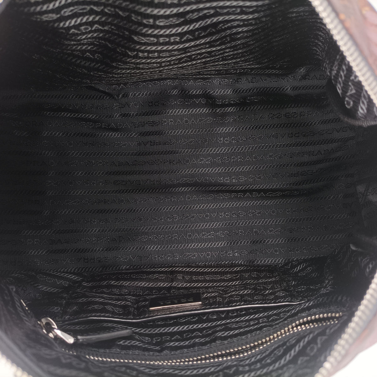 Secondhand Prada Tessuto Print Boston Multicolour Nylonｘ leather  handbag | stylenewstar