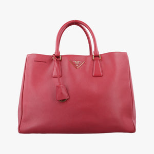 Pre-owned Prada Galleria Red SAFFIANO Leather BN1786 handbag | stylenewstar