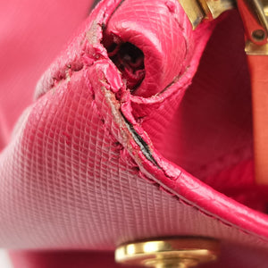 Pre-owned Prada Galleria Red SAFFIANO Leather BN1786 handbag | stylenewstar
