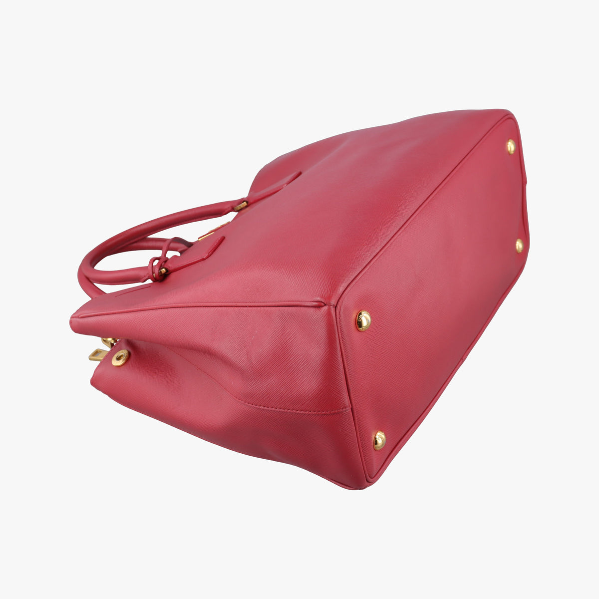 Pre-owned Prada Galleria Red SAFFIANO Leather BN1786 handbag | stylenewstar