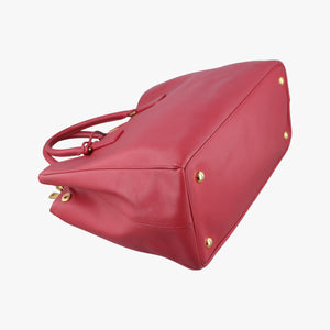 Pre-owned Prada Galleria Red SAFFIANO Leather BN1786 handbag | stylenewstar
