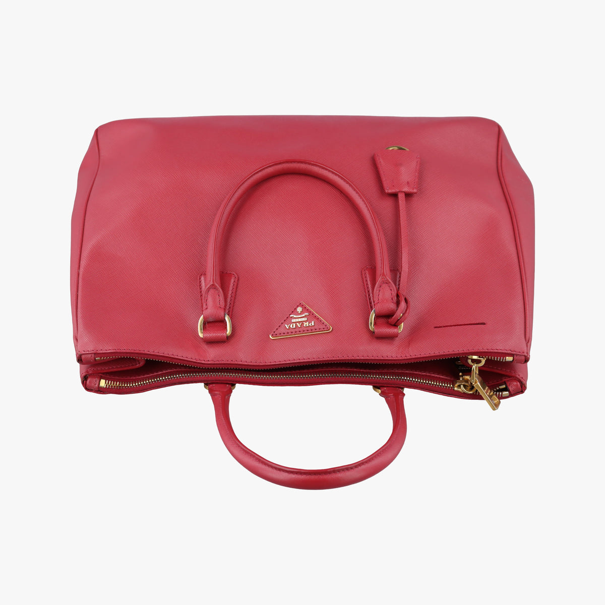 Pre-owned Prada Galleria Red SAFFIANO Leather BN1786 handbag | stylenewstar