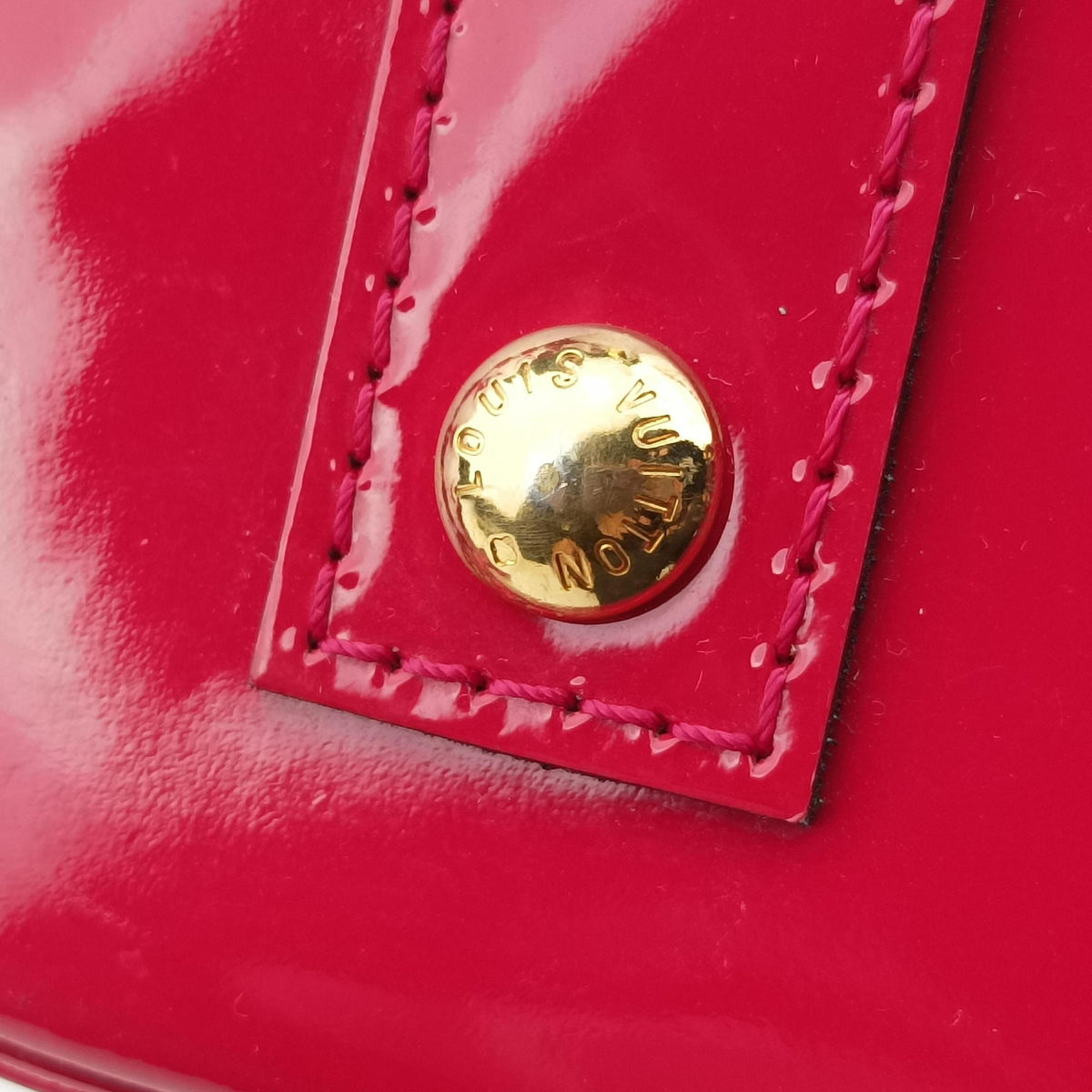 Pre-owned Louis Vuitton Alma BB pomme d'amour Vernis M90174 shoulderbag | stylenewstar