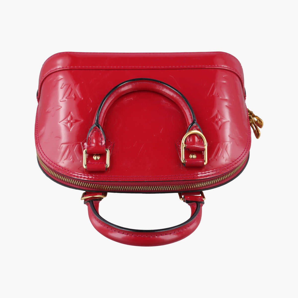 Pre-owned Louis Vuitton Alma BB pomme d'amour Vernis M90174 shoulderbag | stylenewstar