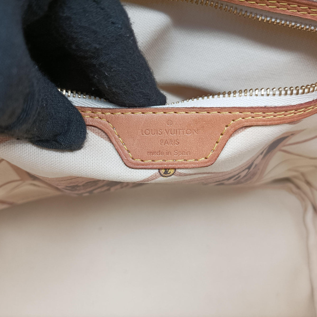 Secondhand Louis Vuitton Neverfull MM Summer Trunk brown×Multicolor Monogram Canvas M41390 handbag | stylenewstar