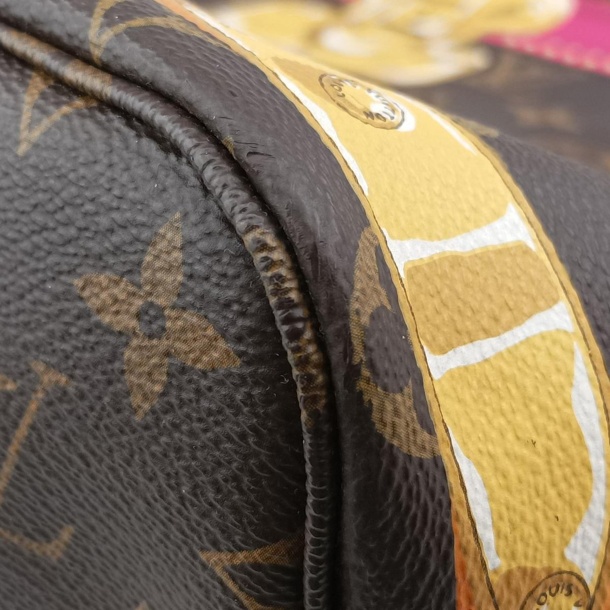 Secondhand Louis Vuitton Neverfull MM Summer Trunk brown×Multicolor Monogram Canvas M41390 handbag | stylenewstar